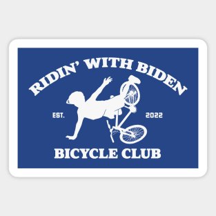 Ridin with Biden Bicycle Club // Funny Biden Bike Fall Magnet